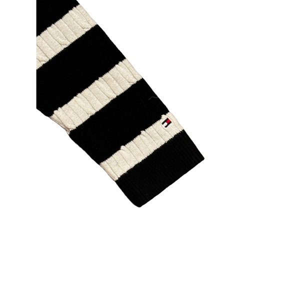 Tommy Hilfiger Women’s Black & White Striped Ribbed Slim Fit Sweater Siz…​​ - Picture 3 of 7